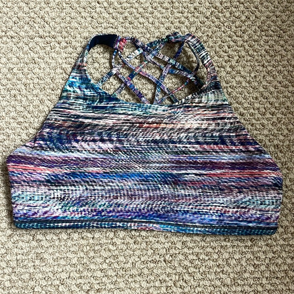 Lululemon || Free To Be Bra Wild High Neck Light Support A/B Digital Oasis 10
